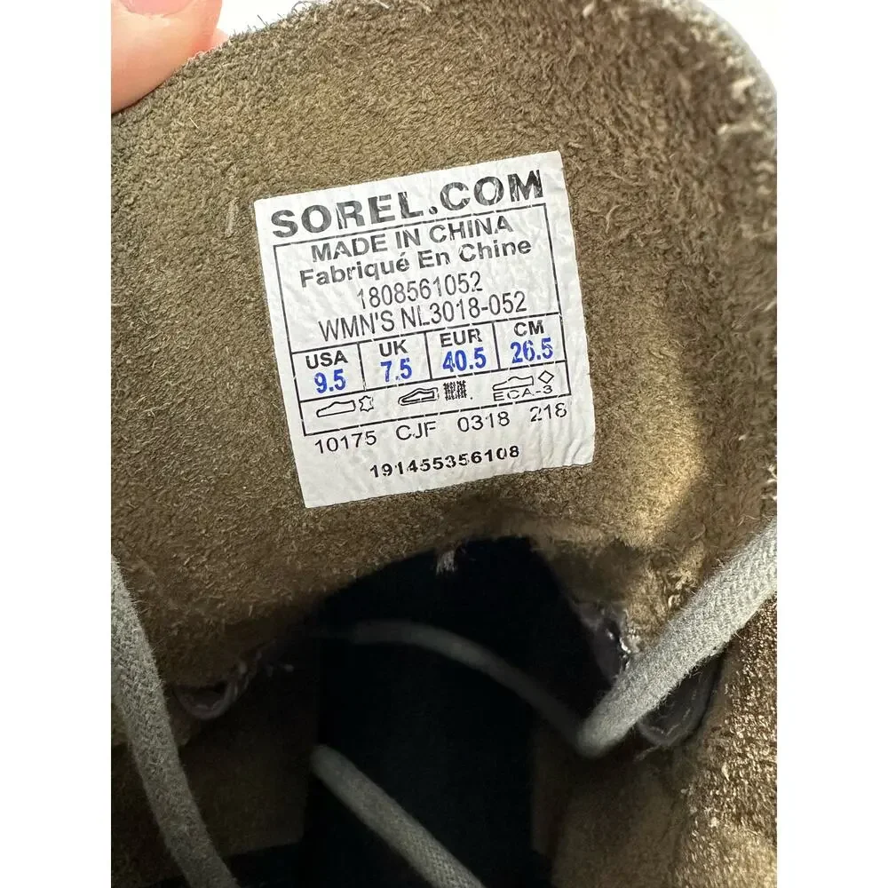 SOREL Women's Joan of Arctic Wedge II Quarry Combat Boots US 9.5